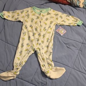 Charming Floral Kids Footie Pajama